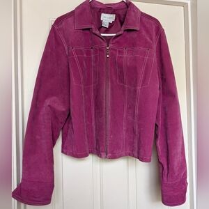 Vintage Fuchsia Suede Jacket